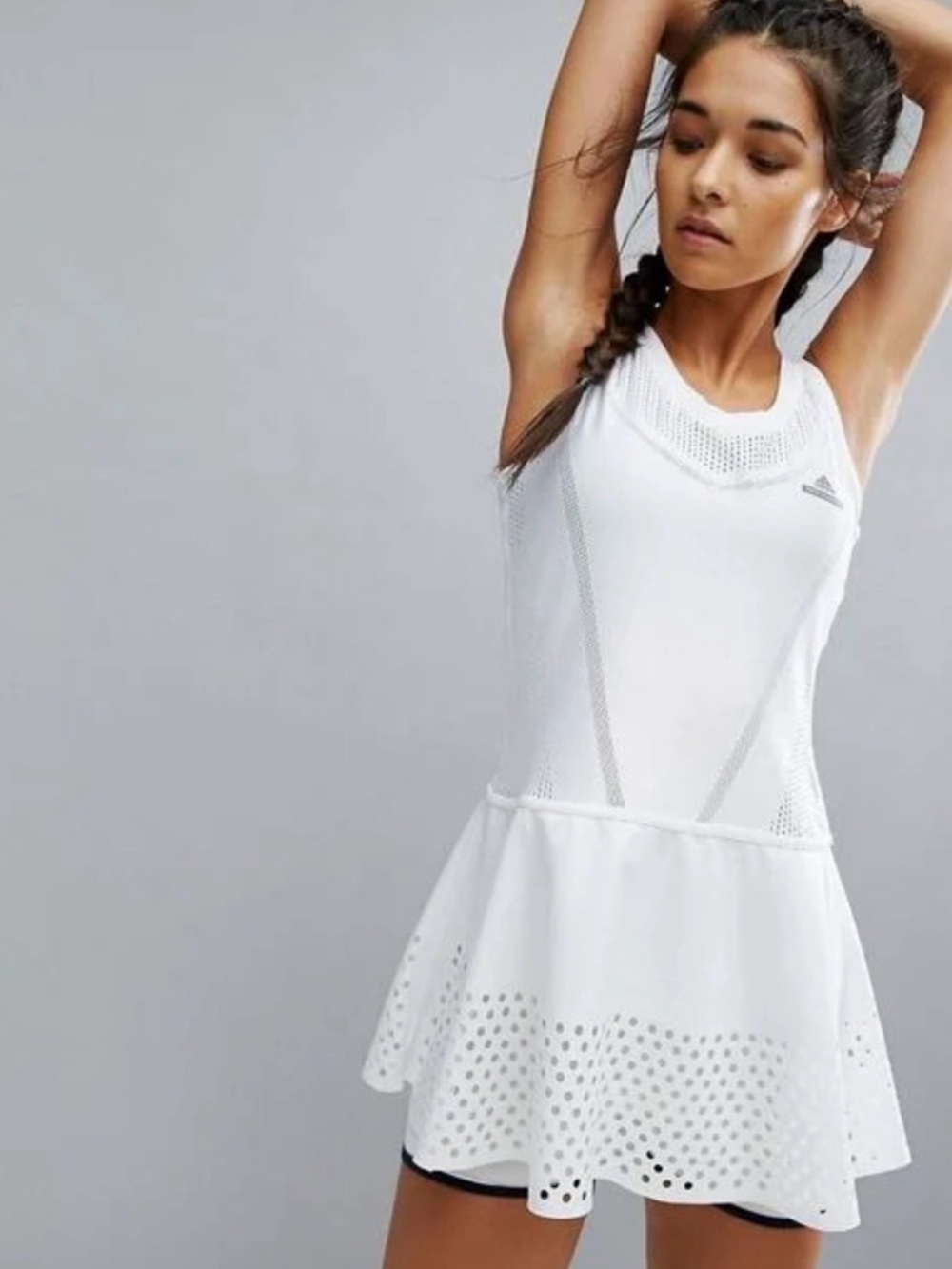 adidas White Laser-Cut Circle dress - Picture 3 of 11